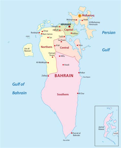 map of bahrain region.